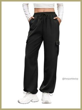 Fleece Lined Waterproof Hiking Pants High Waist Cargo 4 Pocket